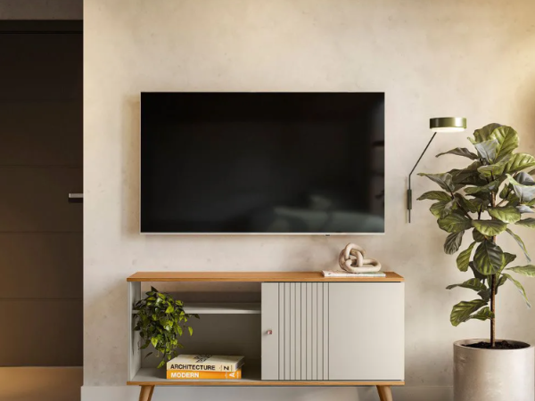 Rack de madeira maciça: sofisticação para sua sala de estar