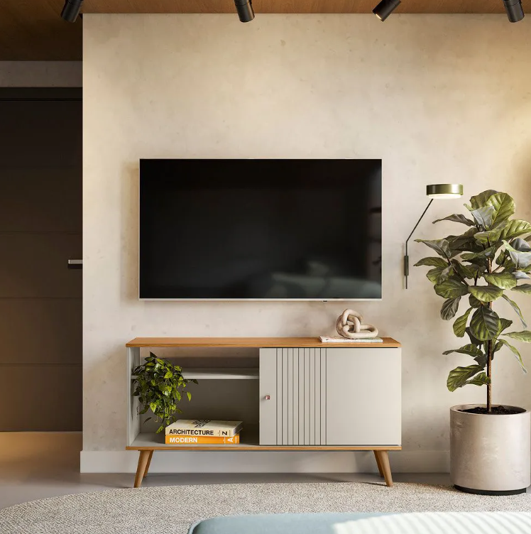 Rack de madeira maciça: sofisticação para sua sala de estar